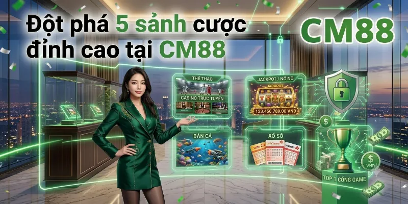 Đột phá 5 sảnh cược đỉnh cao tại CM88